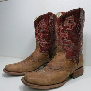 J. B. Dillon Reserve Two Tone Leather Western Kicker Boots Footwear Men's 11.5